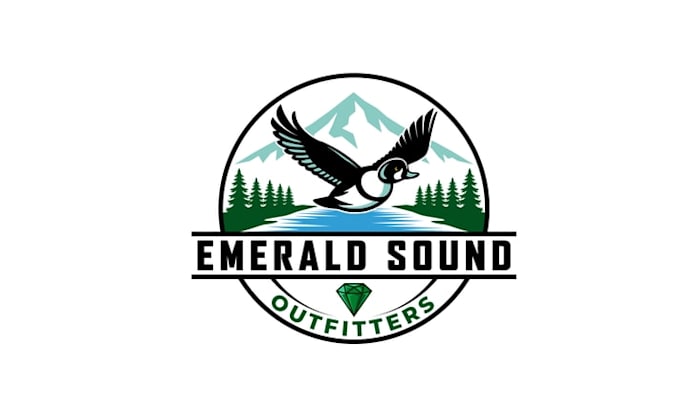 design duck hunting outfitter brand logo