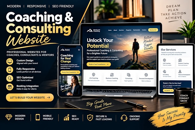 design coaching, consulting and business coach websites