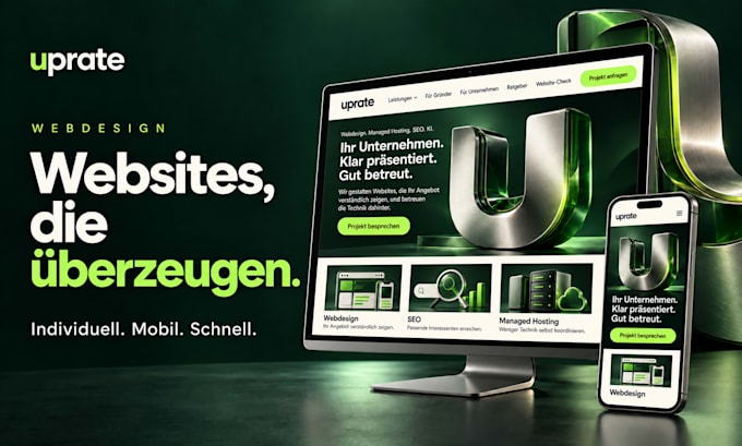 erstelle eine moderne website oder landingpage für dein unternehmen