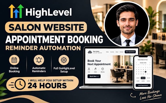 setup gohighlevel salon website appointment booking reminder automation