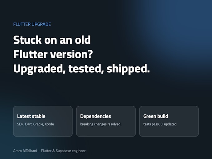 upgrade your flutter app to the latest version and fix the build