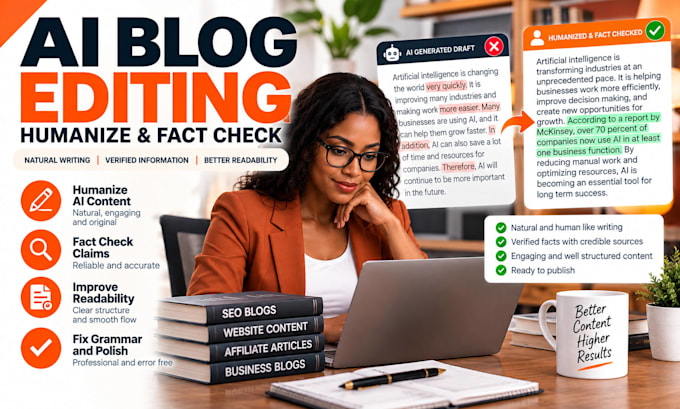 humanize and fact check ai generated blog posts