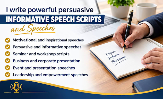 write a persuasive, professional speech for any occasion