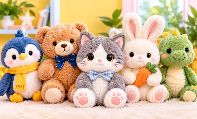 create custom plush toy reference sheet for production