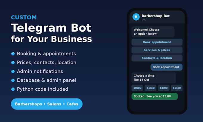 build a custom telegram bot for your business