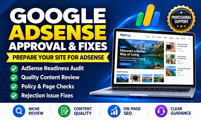 fix google adsense issues and prepare your website for approval