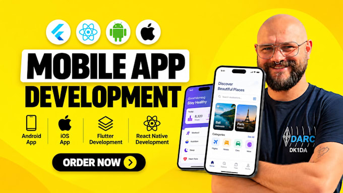 develop android, ios, flutter, react native and ai mobile apps