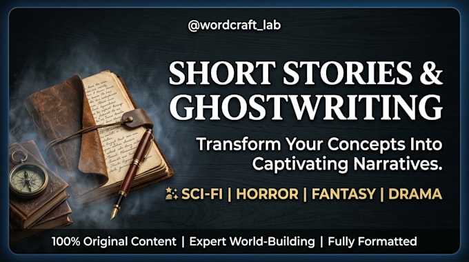 write an original short story or ghostwrite creative fiction