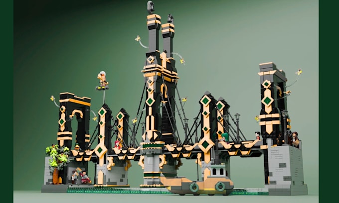 design custom lego moc, 3d lego models and lego architecture