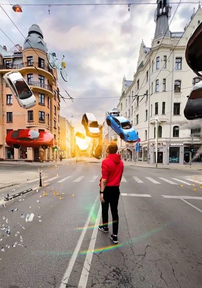 create 3d cgi animation, billboard animation anamorphic animation