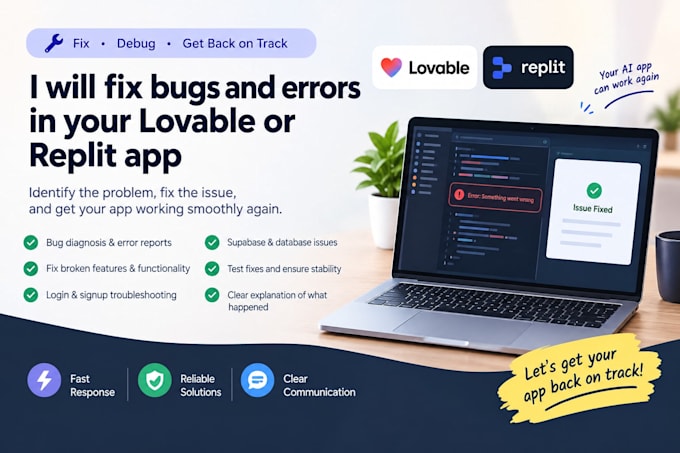 fix bugs and errors in your lovable ai, replit, or windsurf app