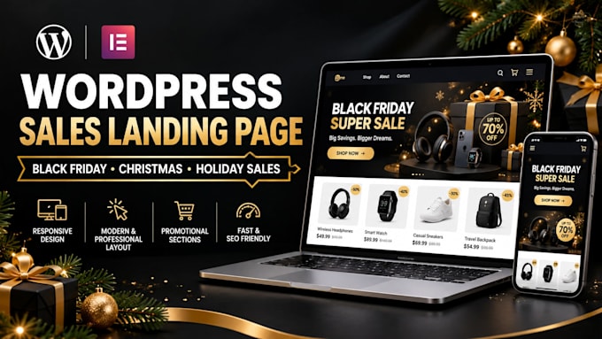design high converting wordpress elementor landing page