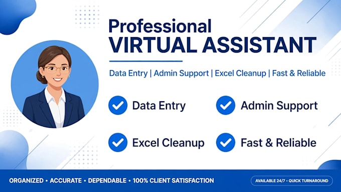 do data entry, typing,PDF conversation and virtual assistant