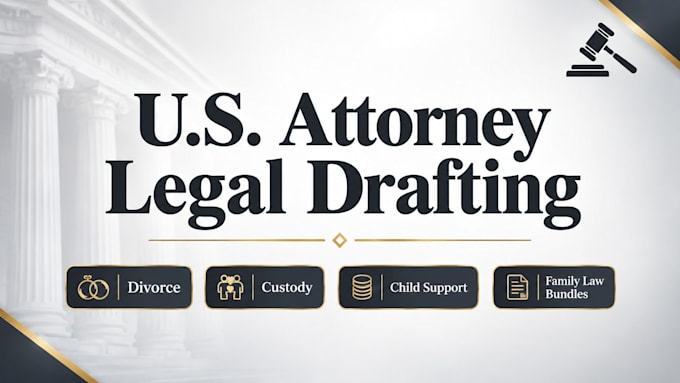 draft divorce, custody, and child support paperwork packages