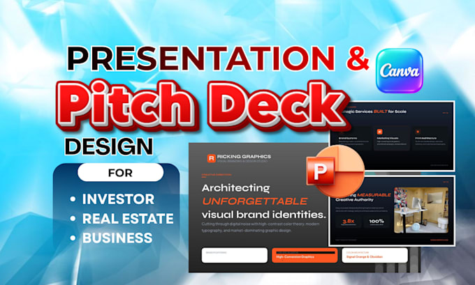 create a captivating startup pitch deck and investor presentation