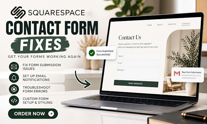fix squarespace contact forms, email notifications and submission issues