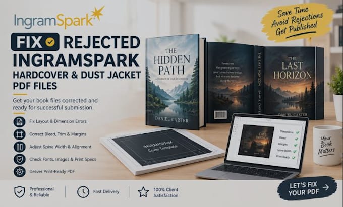 fix rejected ingramspark hardcover and dust jacket pdfs