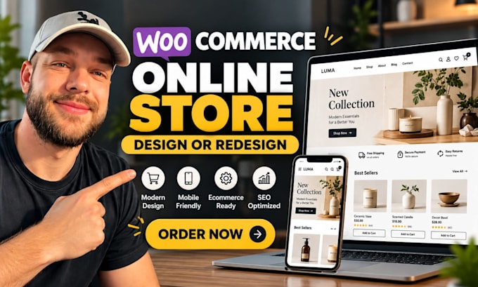 design or redesign a professional woocommerce online store