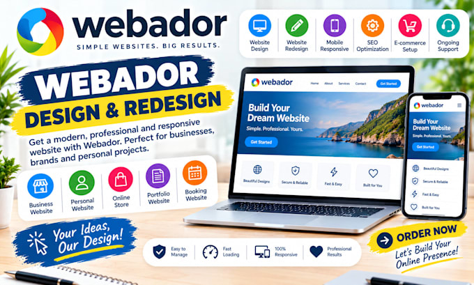 design,build and optimize webador business website ecommerce redesign store