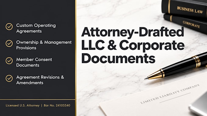 revise or amend your llc operating agreement as a US attorney