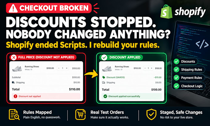 fix shopify discounts and shipping rules broken after scripts ended