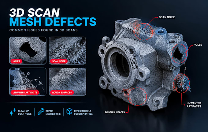 clean up 3d scans, repair scan noise,