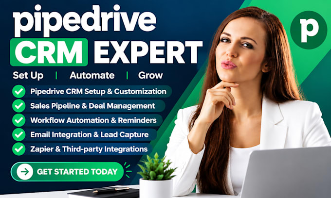 setup and automate your pipedrive CRM, sales pipeline and workflows