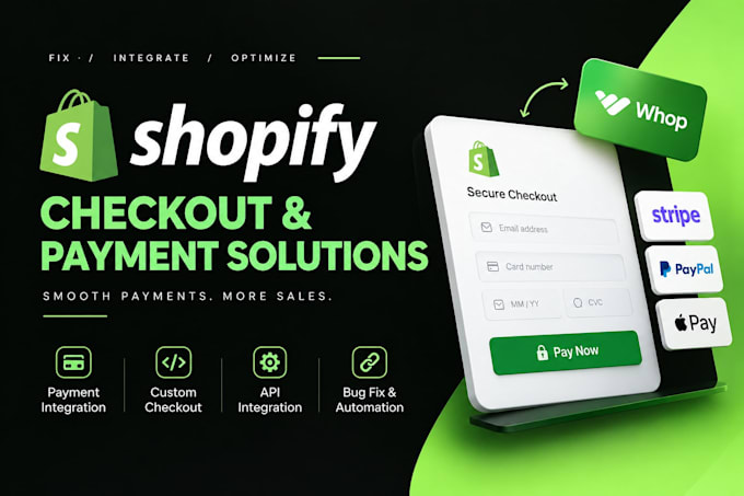fix shopify checkout payment gateway whop checkout integration shopify API bugs