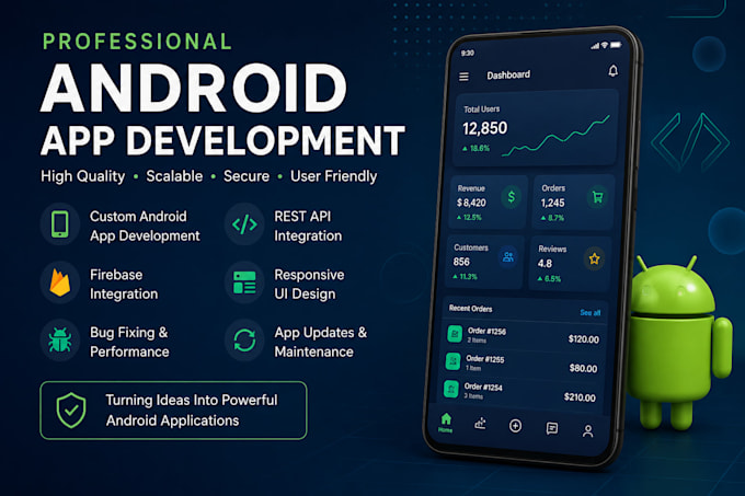develop an android app using kotlin or java