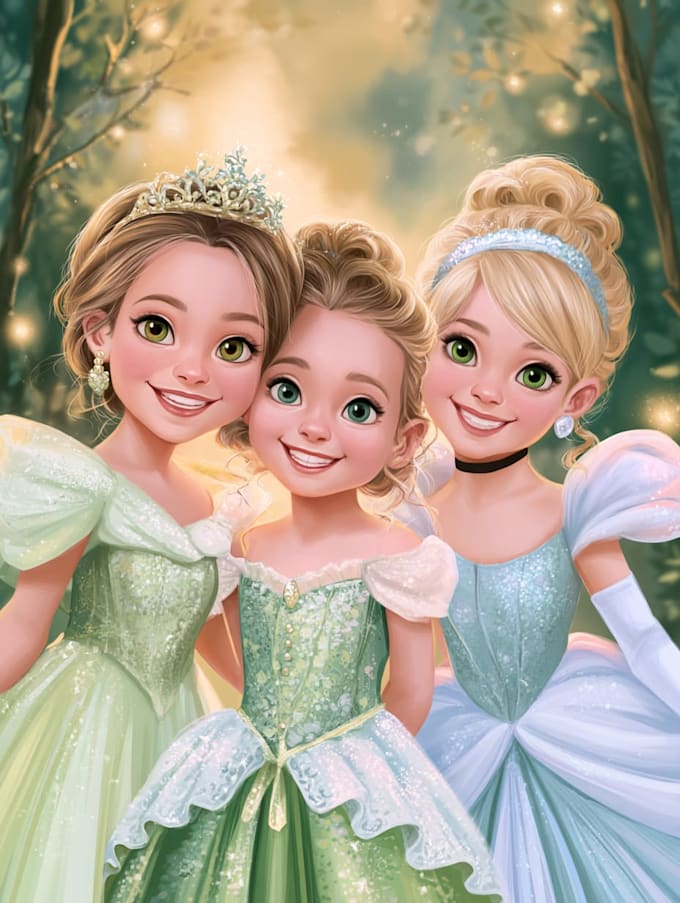 create a disney cartoon illustration