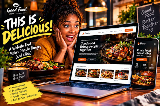 squarespace restaurant website design, cafe website, bakery and catering website