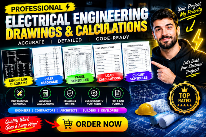 create single line diagrams, riser diagrams, load calculations, panel schedules