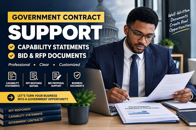 write government contract proposals, rfp responses, and bid proposals