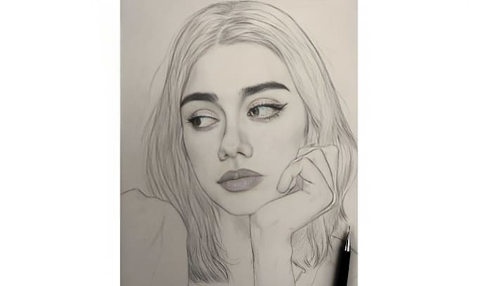 realistic pencil sketch portrait drawing