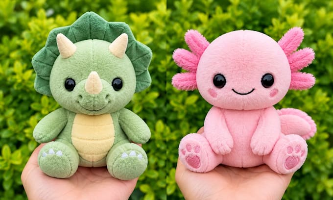 turn your image into a physical plush, squishmallows, keychain, plush pattern