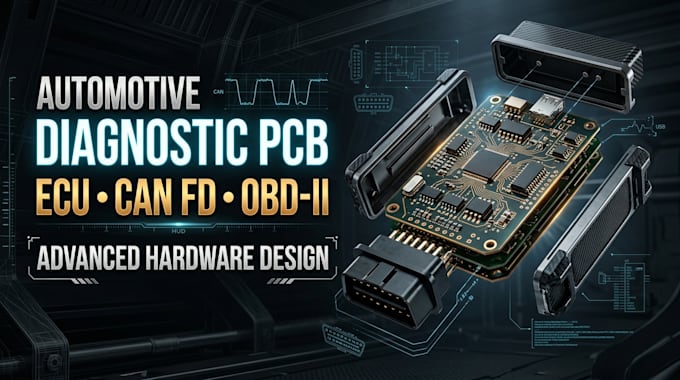 develop automotive diagnostic pcb, ecu communication and can fd hardware