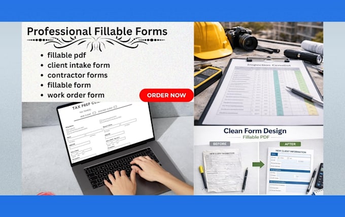 create fillable client intake forms contractor service forms and work orders