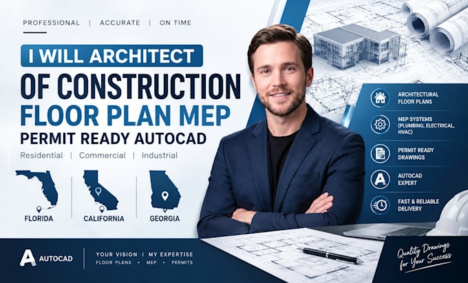 convert PDF sketch image to accurate autocadfloorplan florida california georgia