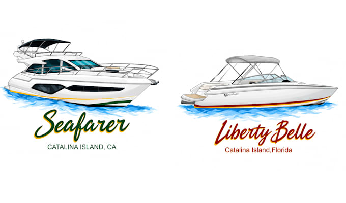 draw your boat into custom vector illustration