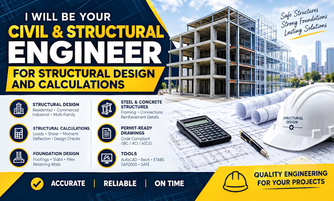do your civil and structural engineer for structuraldesign and calculations