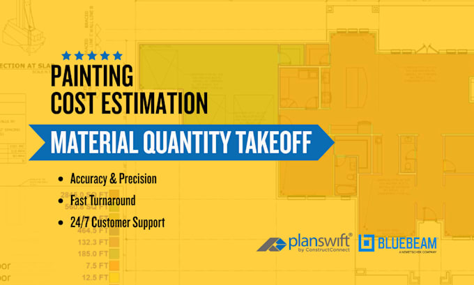 do painting material takeoff, quantity takeoff and cost estimation