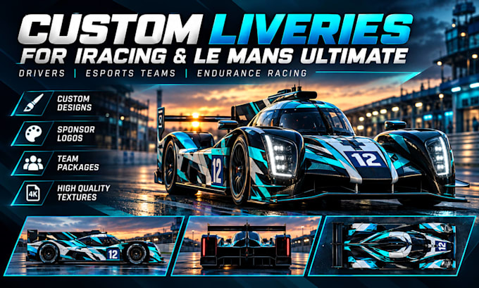 create custom iracing and le mans ultimate car liveries