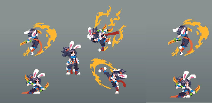 Pixel art sprite sheet pixel animation pixel art character for game ...