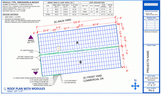 do rooftop solar permit plans roof framing analysis, and engineering documents