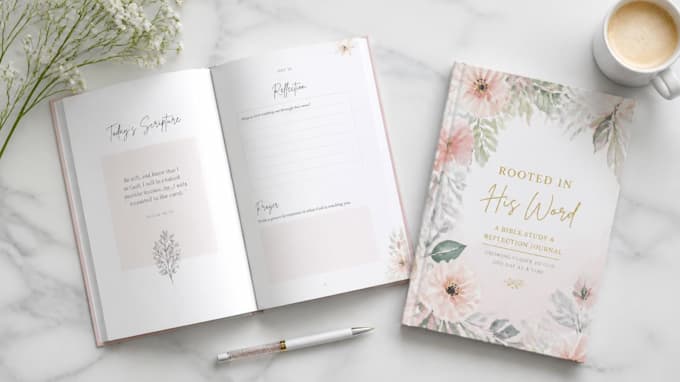 create a beautiful women bible study and reflection journal