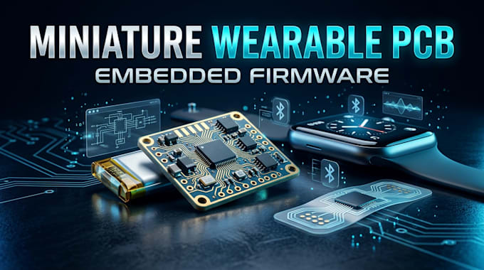 design miniature wearable pcb, embedded firmware, low power electronics sensors