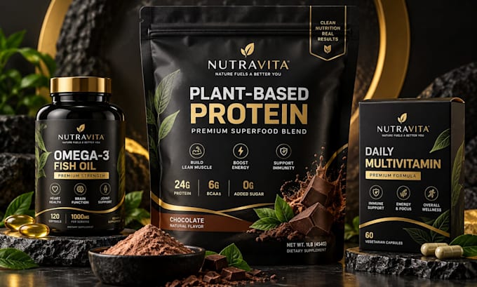 design premium pouch label design and packaging design