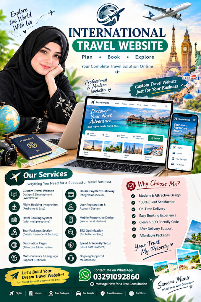 create your international travel website
