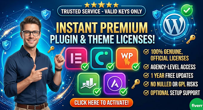 install elementor pro, crocoblock, wp rocket, and astra pro with a valid license