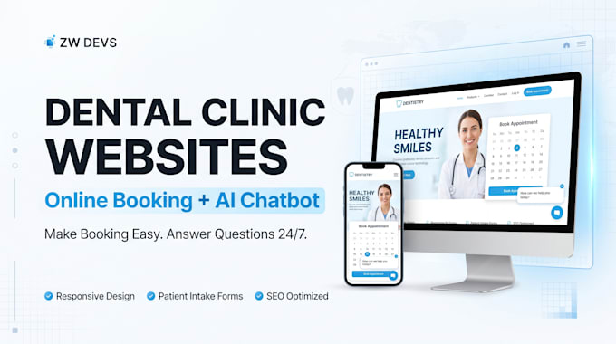 build an ai powered dental clinic website to help manage bookings